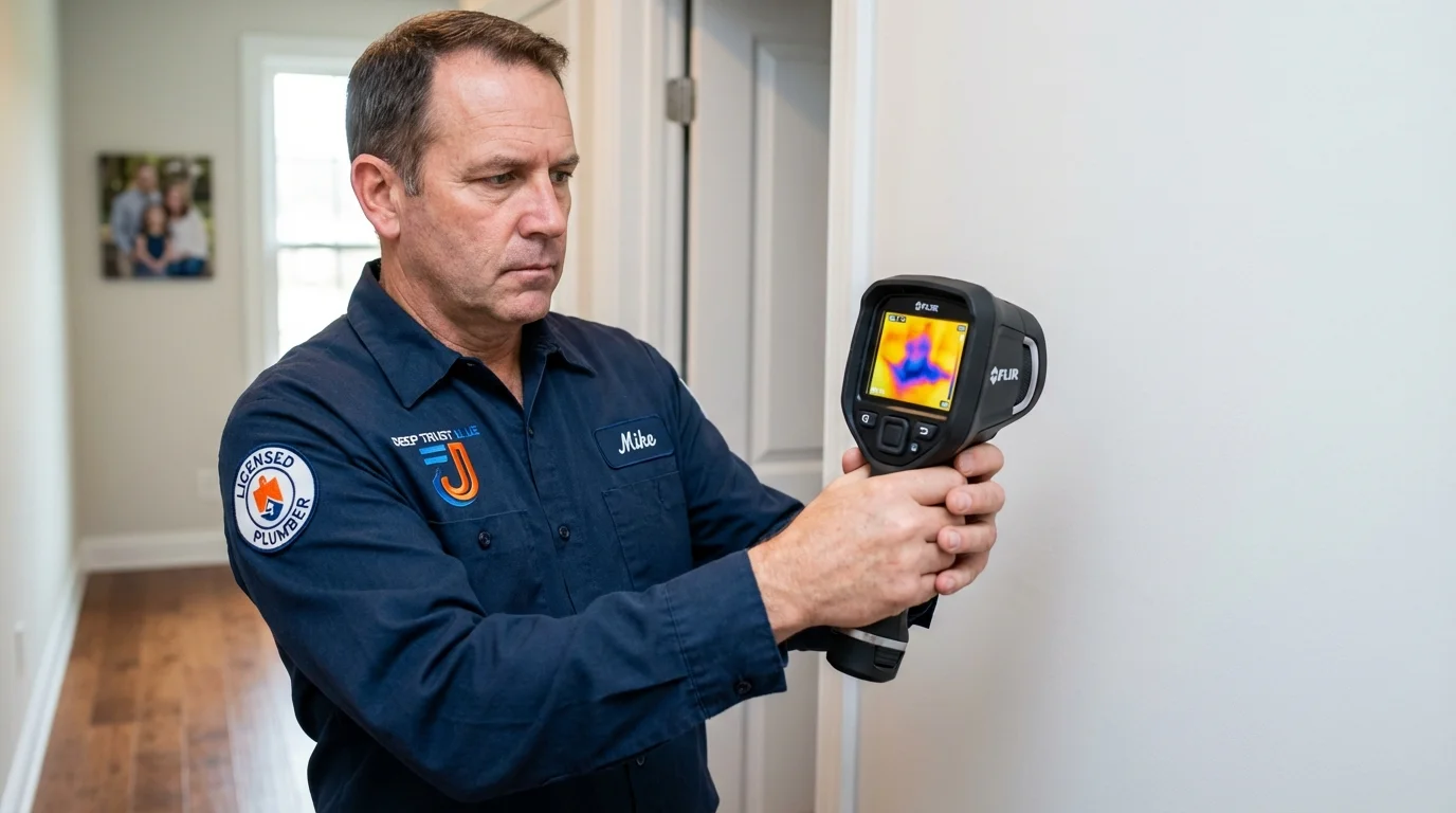 Thermal imaging leak detection by Johns Plumbing LLC in Scotts Valley